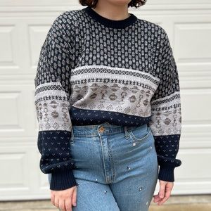 Vintage Grandpa Oversized Pullover Sweater | Size Large